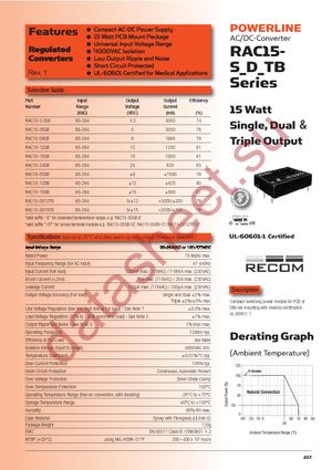 RAC15-12DB datasheet  